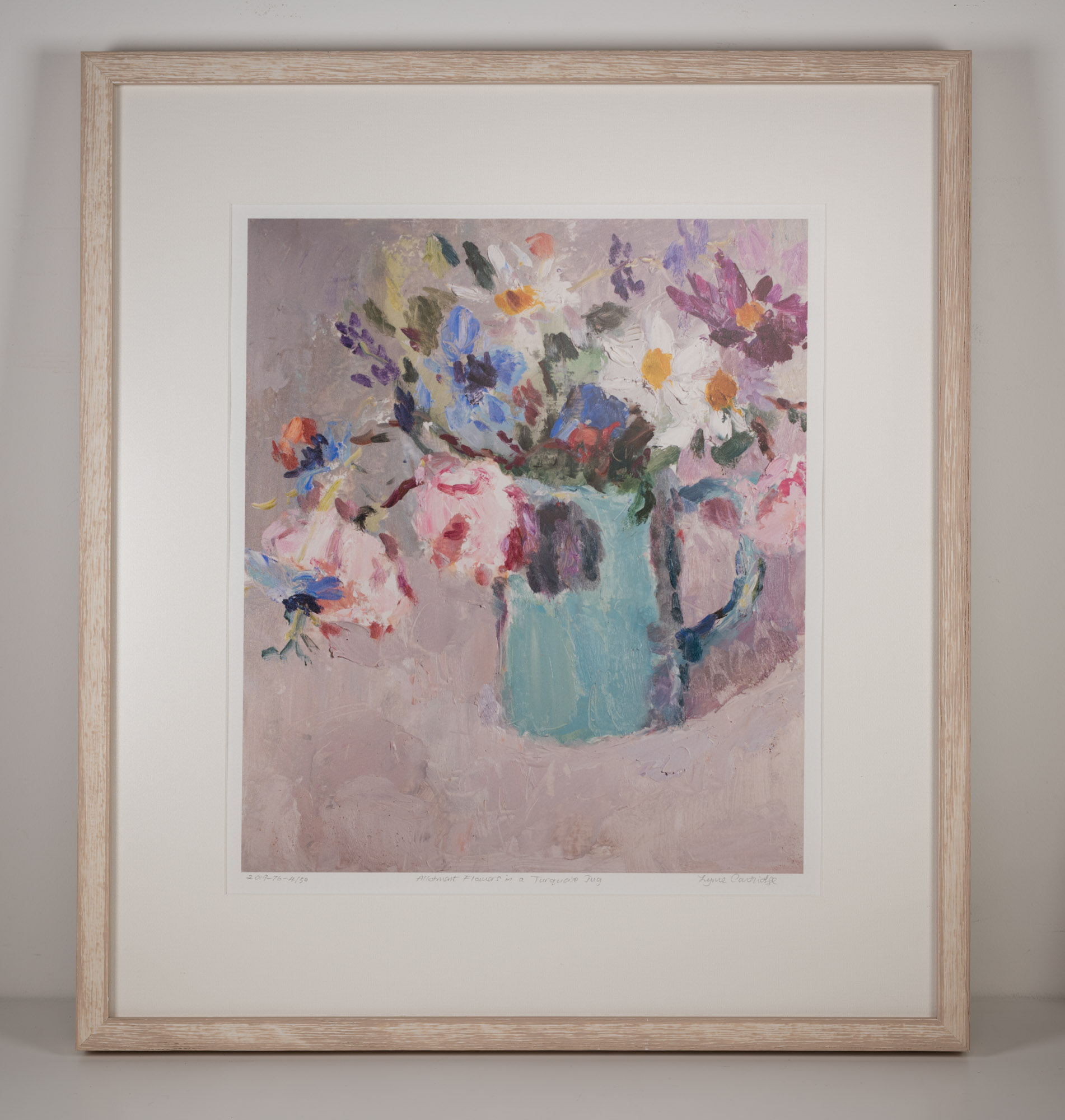 Allotment Flowers in a Turquoise Jug