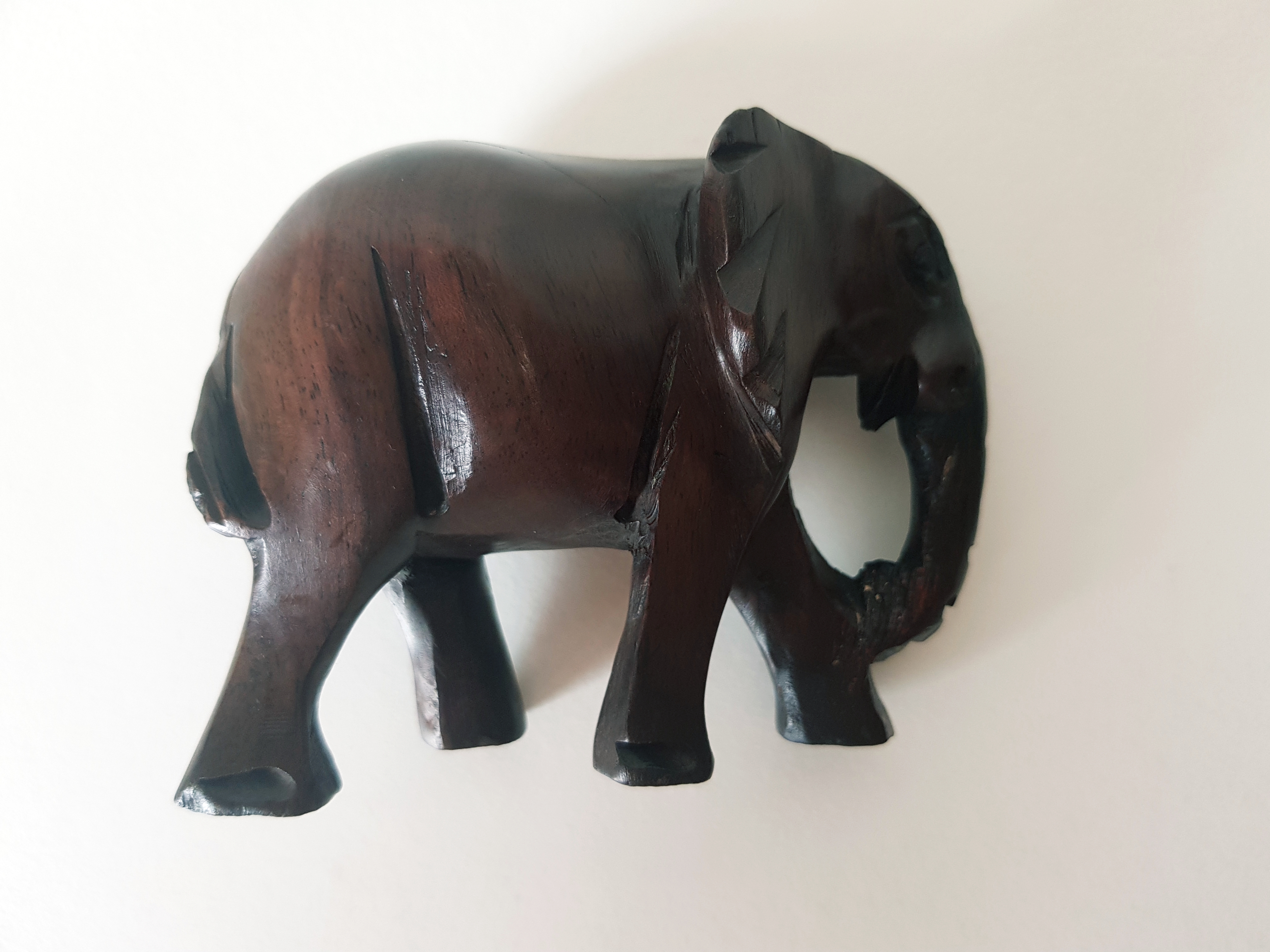 Hand Carved Elephant Ebony Wood