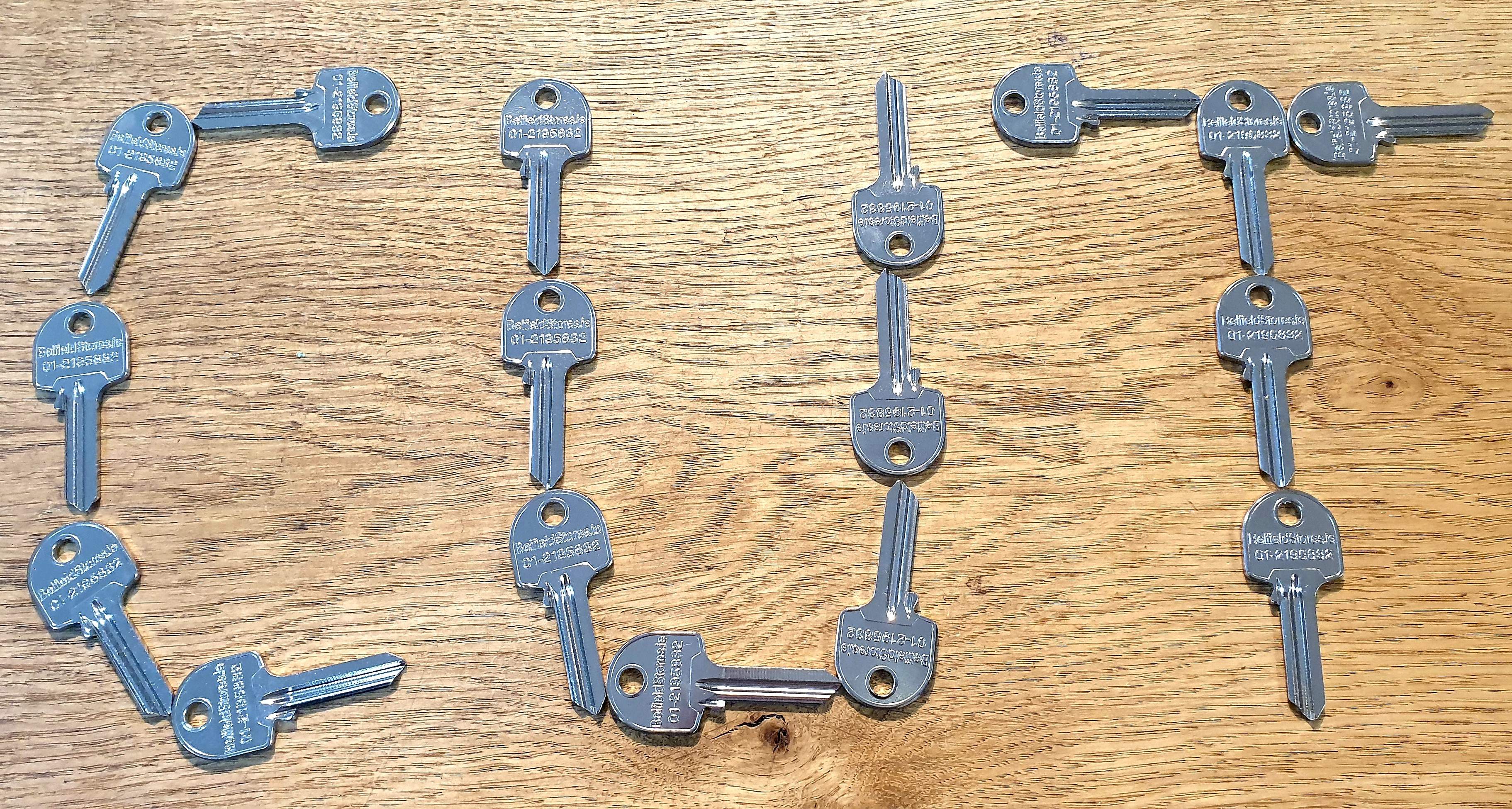 Cylinder Keys, Mortice Keys (Chubb Keys), Dimple Key, Safe Keys, Locker keyss cut