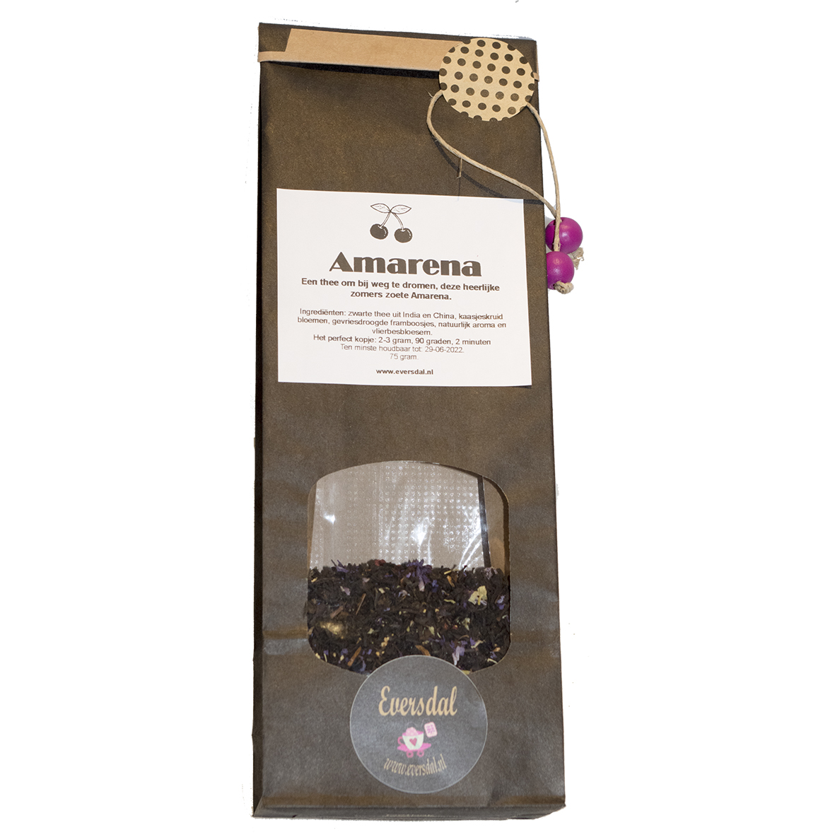 Amarena - zwarte thee met framboos, vlierbessen en kaasjeskruid
