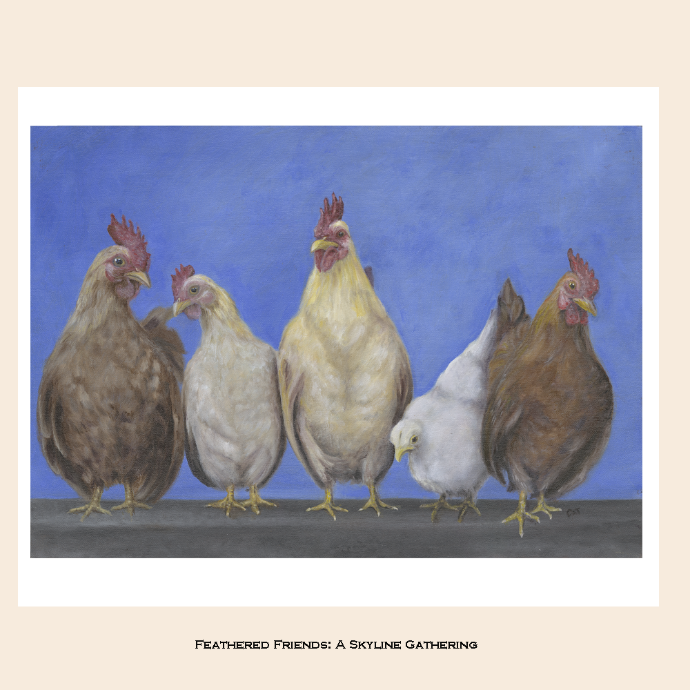 Chicken Acrylic Painting