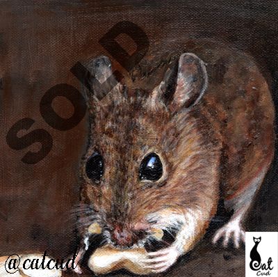 Slim pickings, a Mouse Acrylic Painting