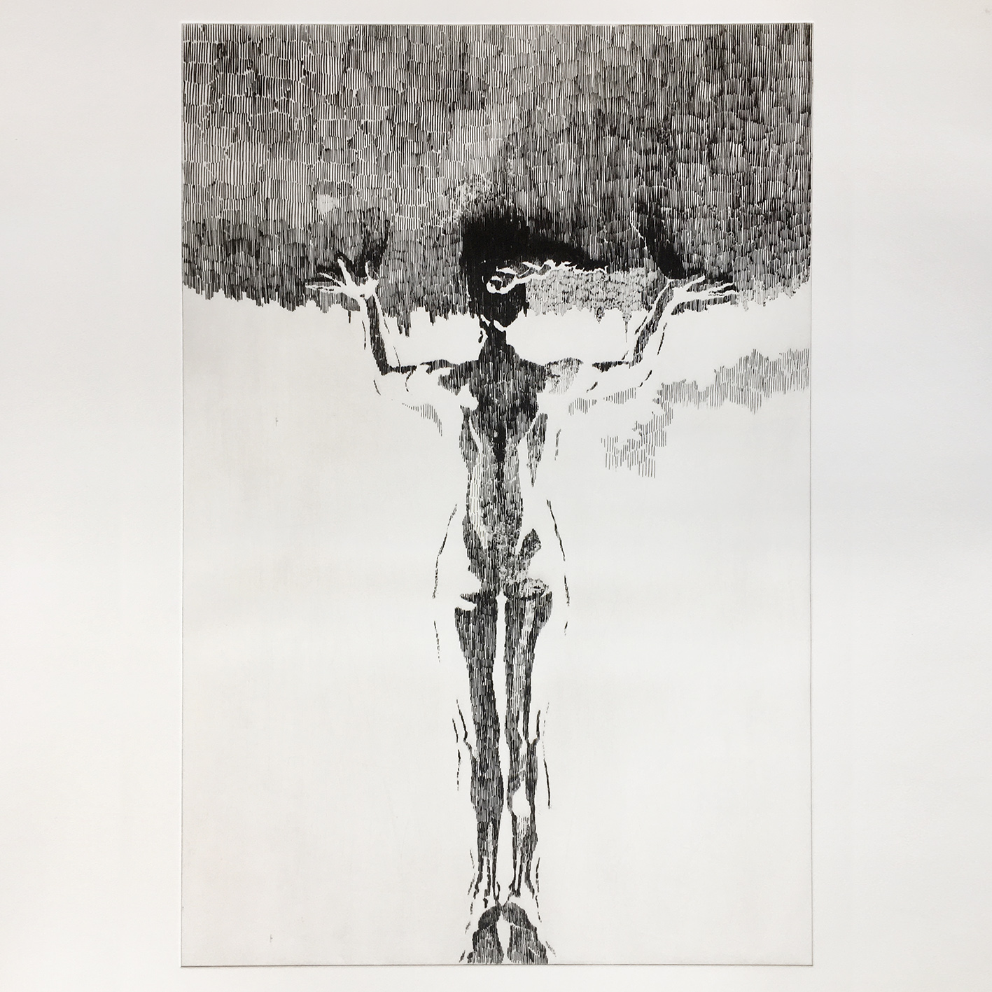 Drehbild, Tiefdruck, Kaltnadel, 40x60 cm