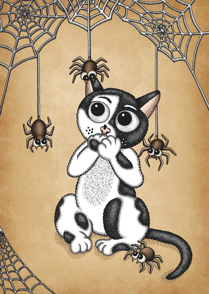 The Scared Of Spiders Cat by Jenny Bommert, 2017