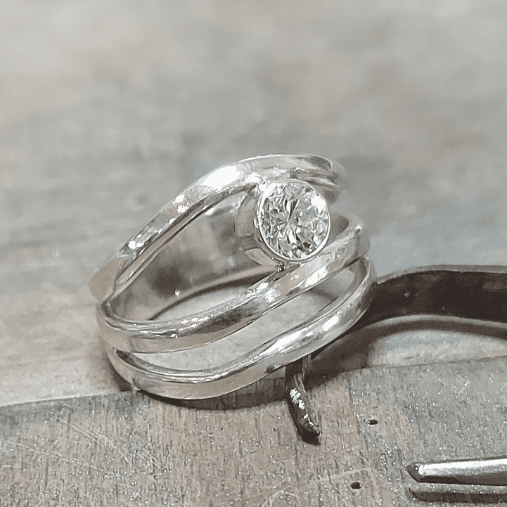 Mooie stoere zilveren ring