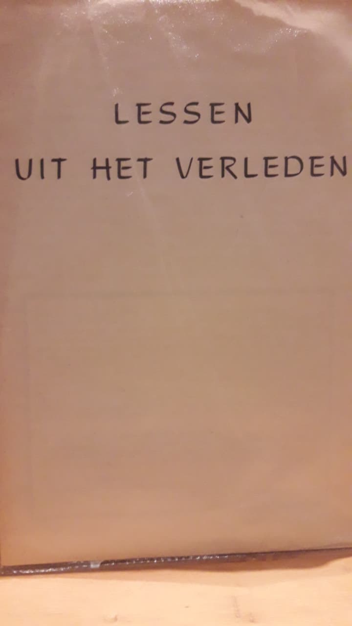 Lessen uit het verleden - oprichtings brochure VOLKSUNIE 1956