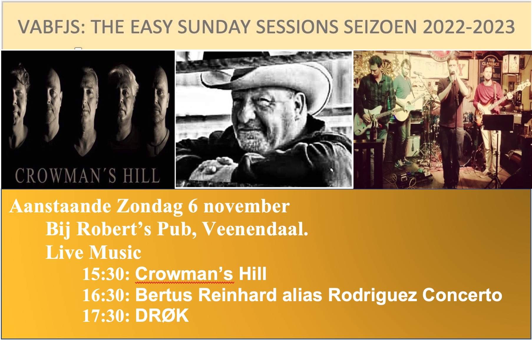 6 November The Easy Sunday Sessions