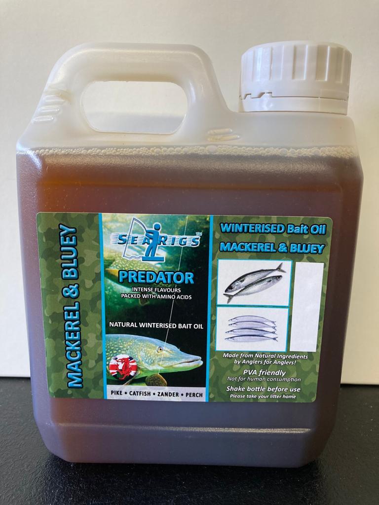 PREDATOR  PIKE & CATFISH NATURAL BAIT OIL 1ltr Jerry Cans