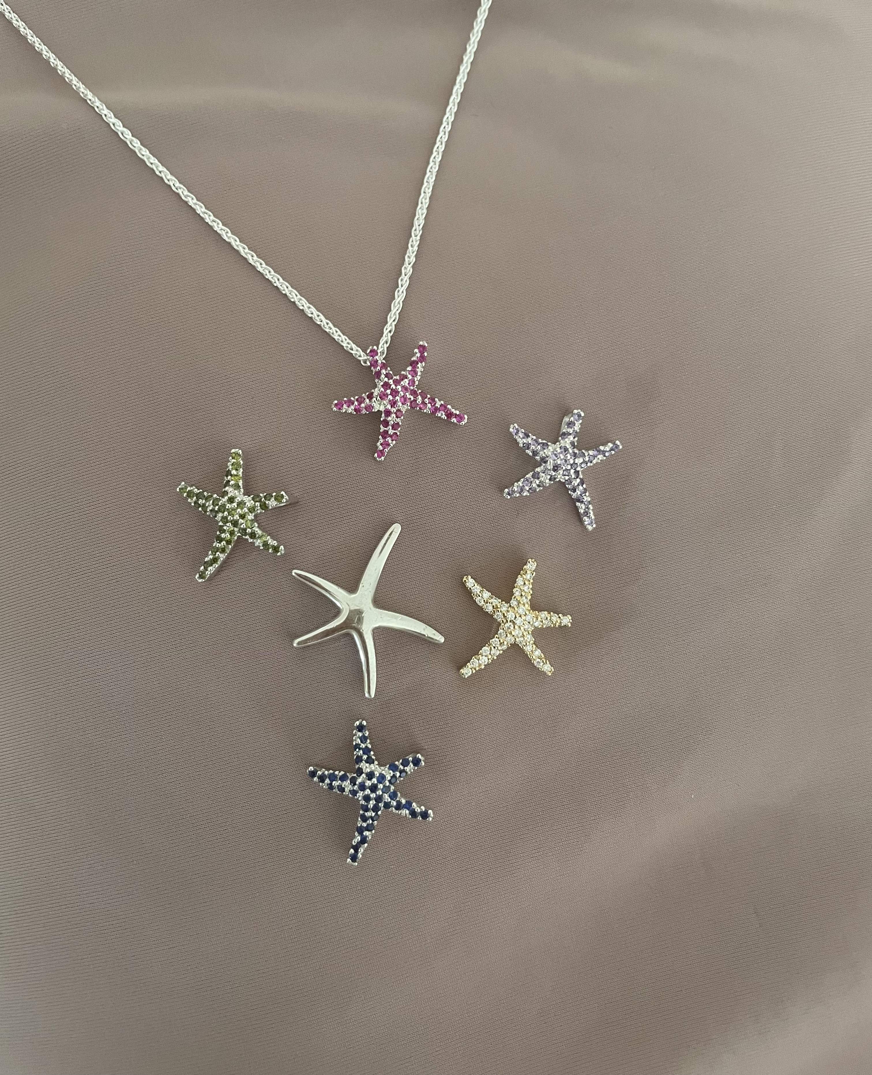 Starfish necklace (Amethyst set)