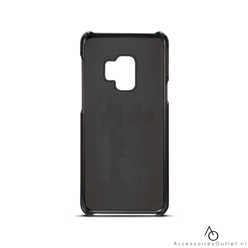 Samsung S9 - Leder hoesje met pasjeshouder - Zwart