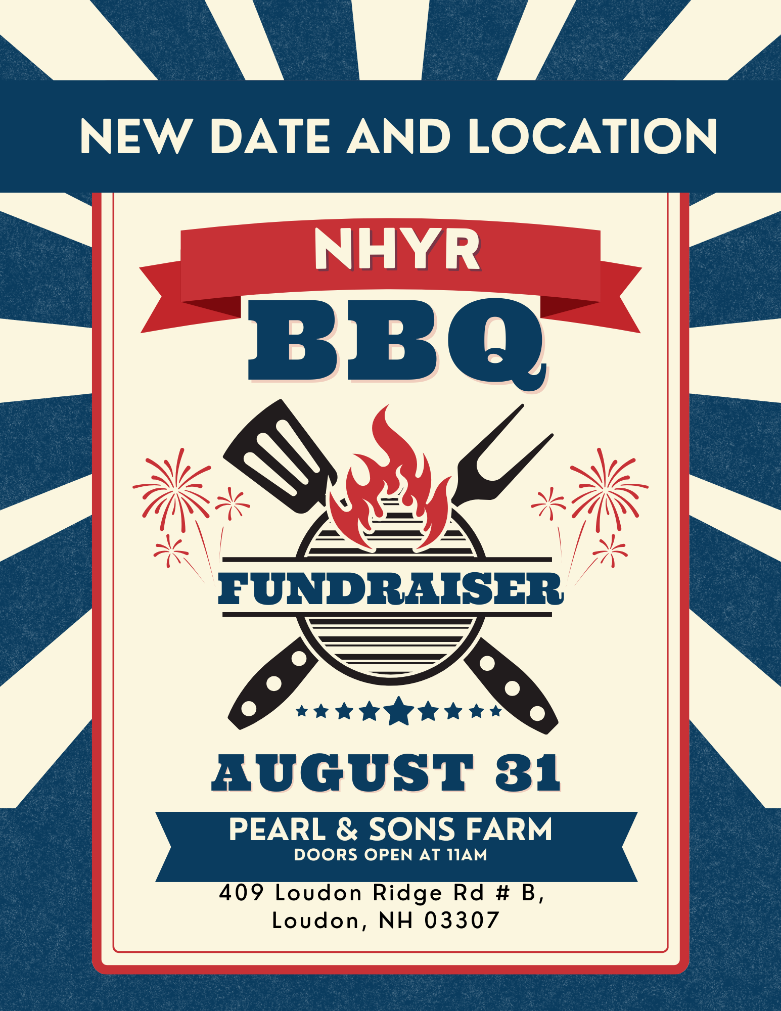 New Date and Time NHYR BBQ