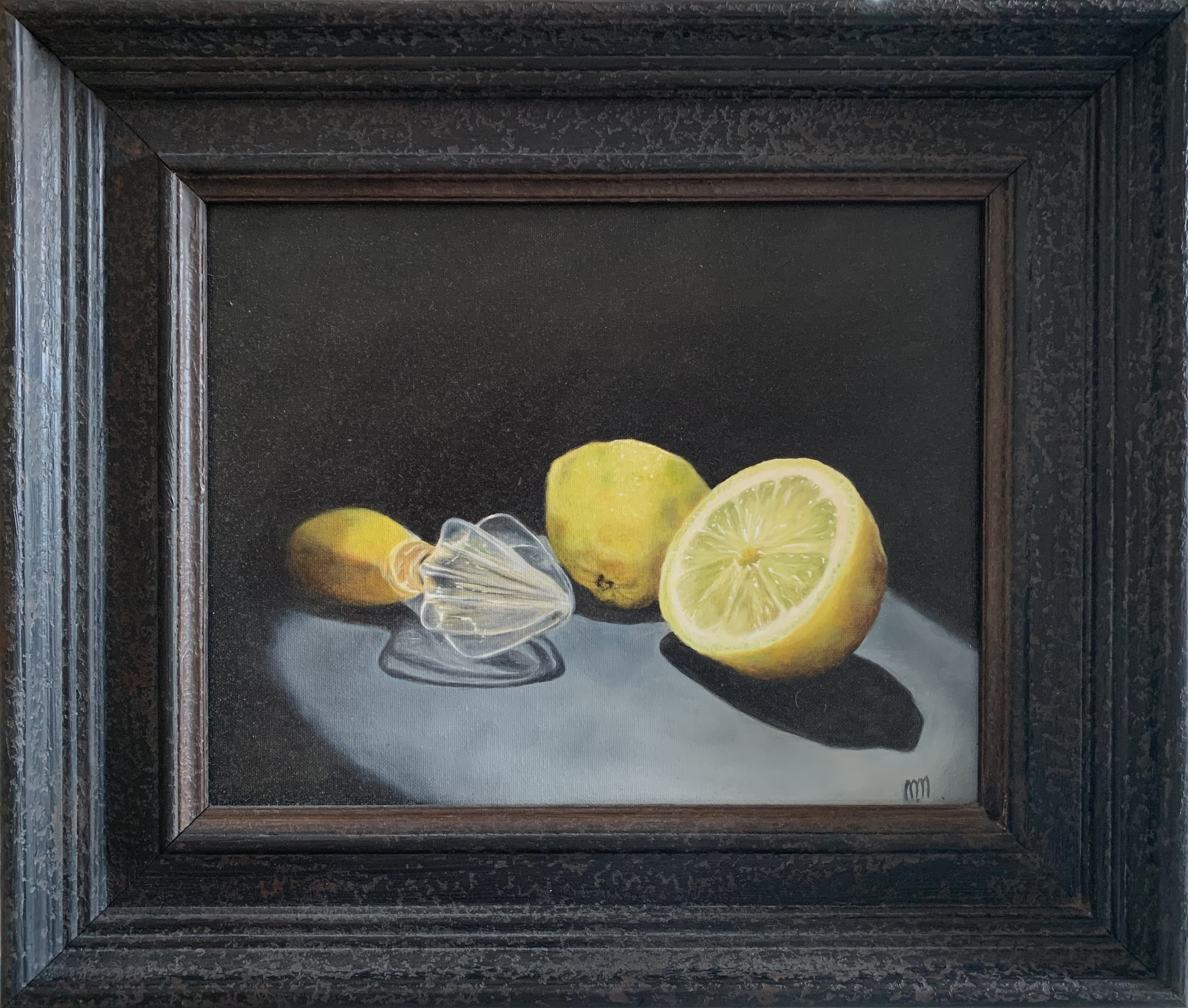 Oil on Canvas Board  16.5 x 19.5 (framed)   Price : €550