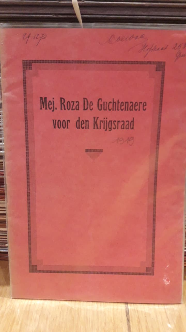 Aktivisme 1919 - Roza De Guchtenaere voor den Krijgsraad.