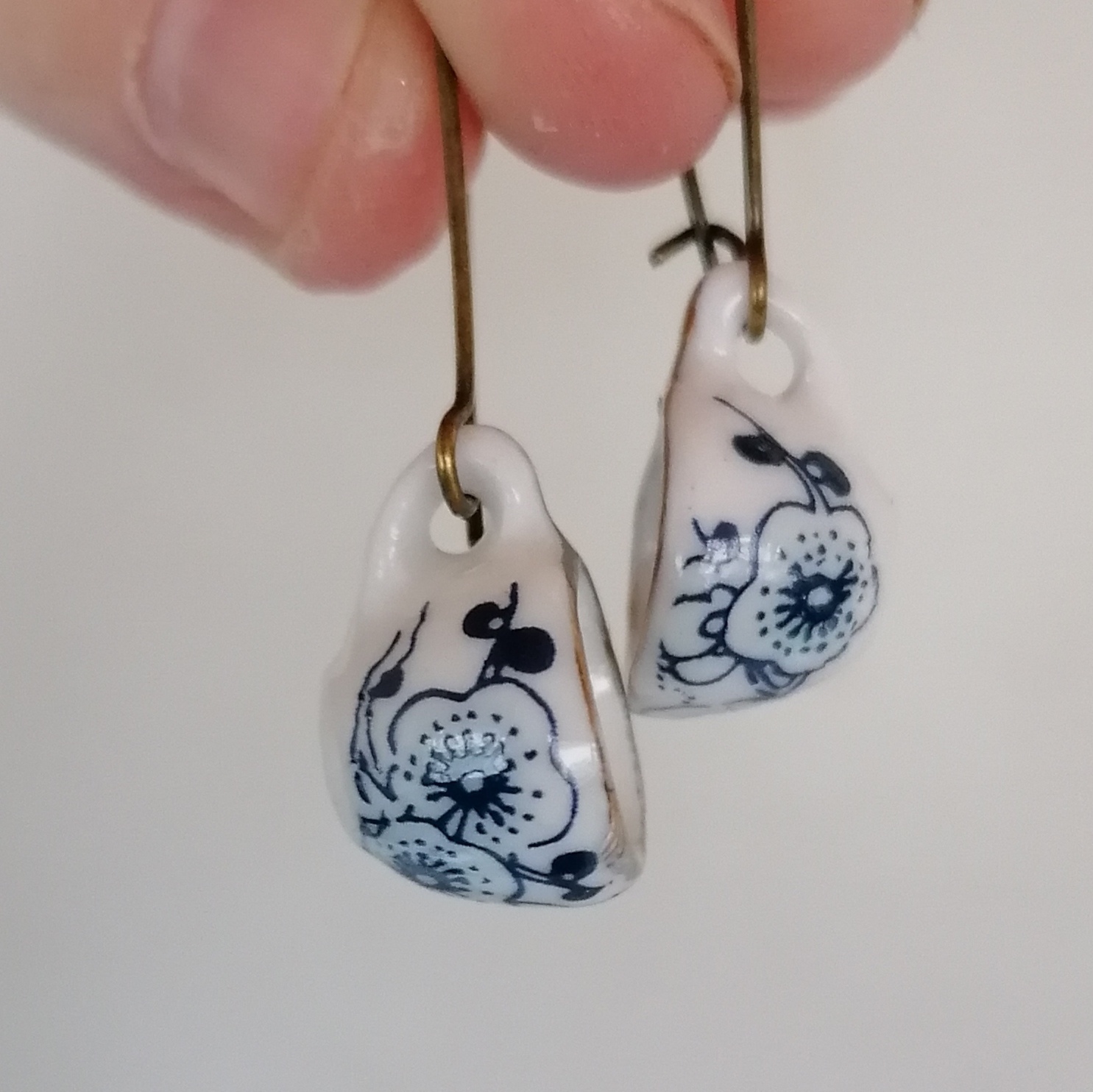 Repurposed Dollhouse Tea Cup Dangle Earrings