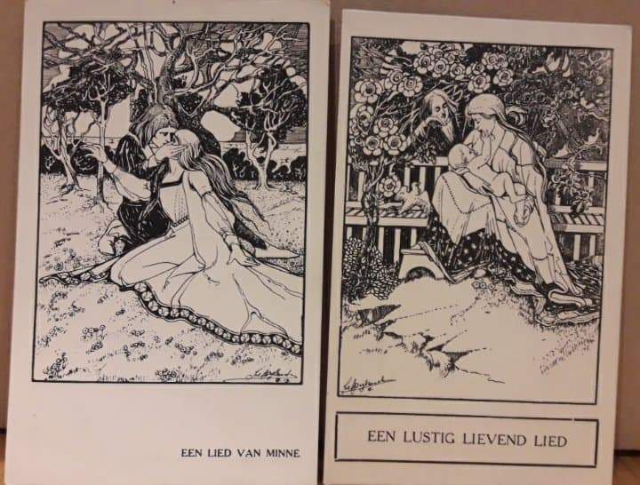 postkaarten Jos Speybrouck -  2 stuks Vlaams religieus / LN 13