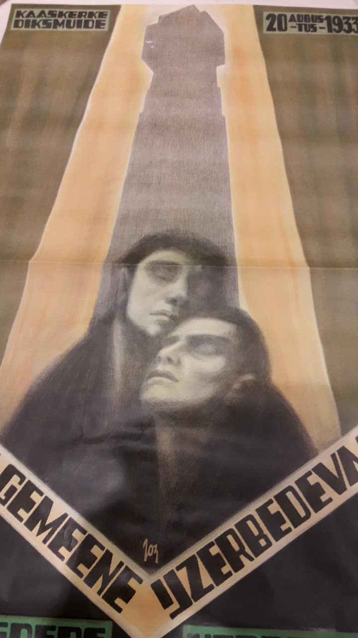 Affiche Ijzerbedevaart 1933 / 97 x 60 cm - gebroeders van Raemdonck