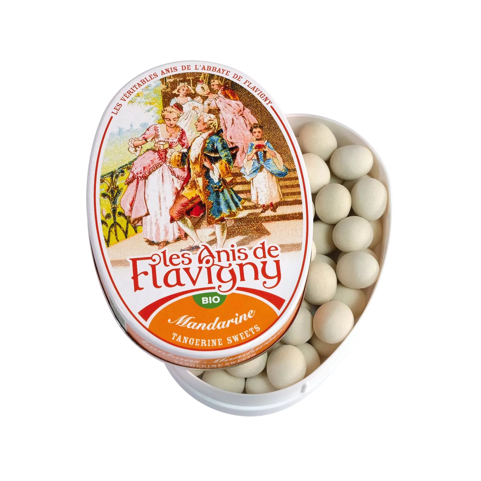 Snoeppastilles - Anis de Flavigny - BIO - Mandarine / Mandarijn