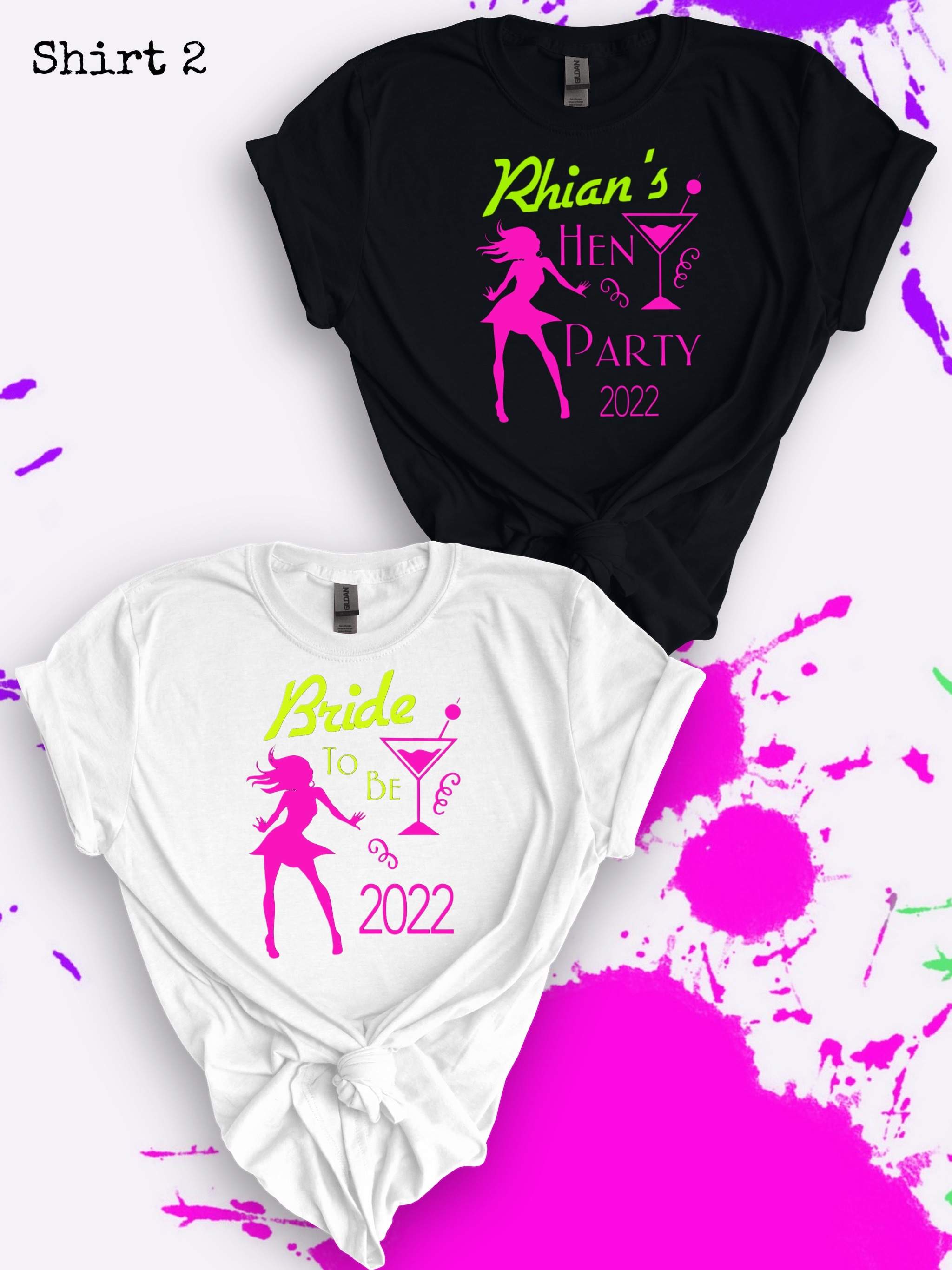 Personalised Retro Hen Party T-Shirt