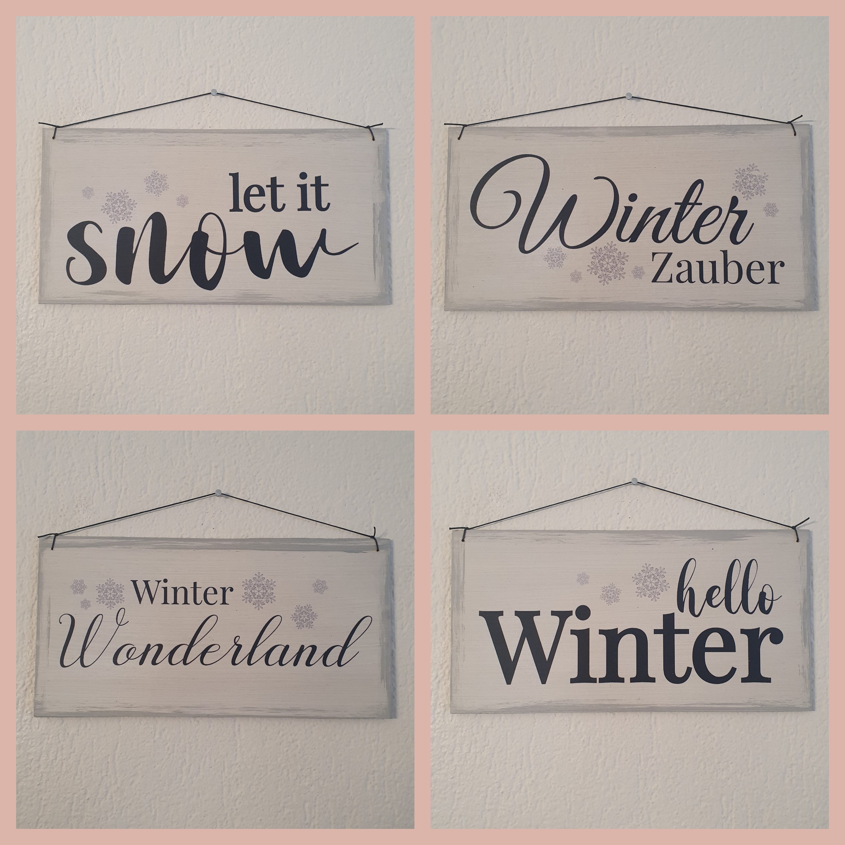 Spruchschilder "Winter"