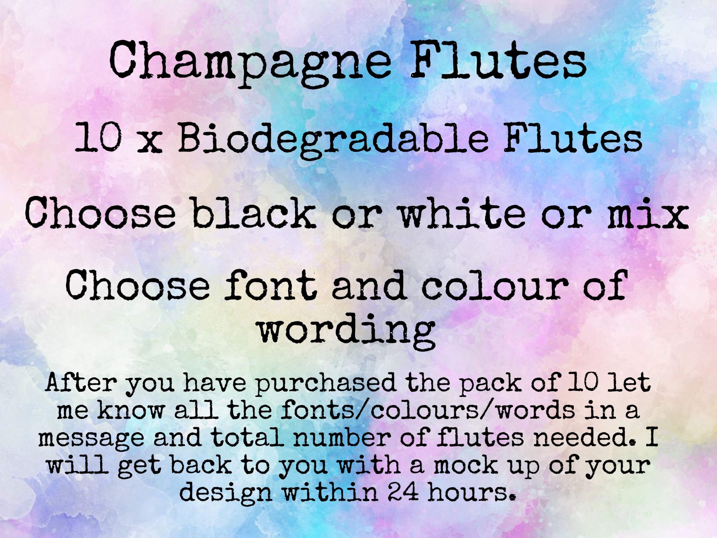 Personalised Champagne Flutes (Pack of 10)