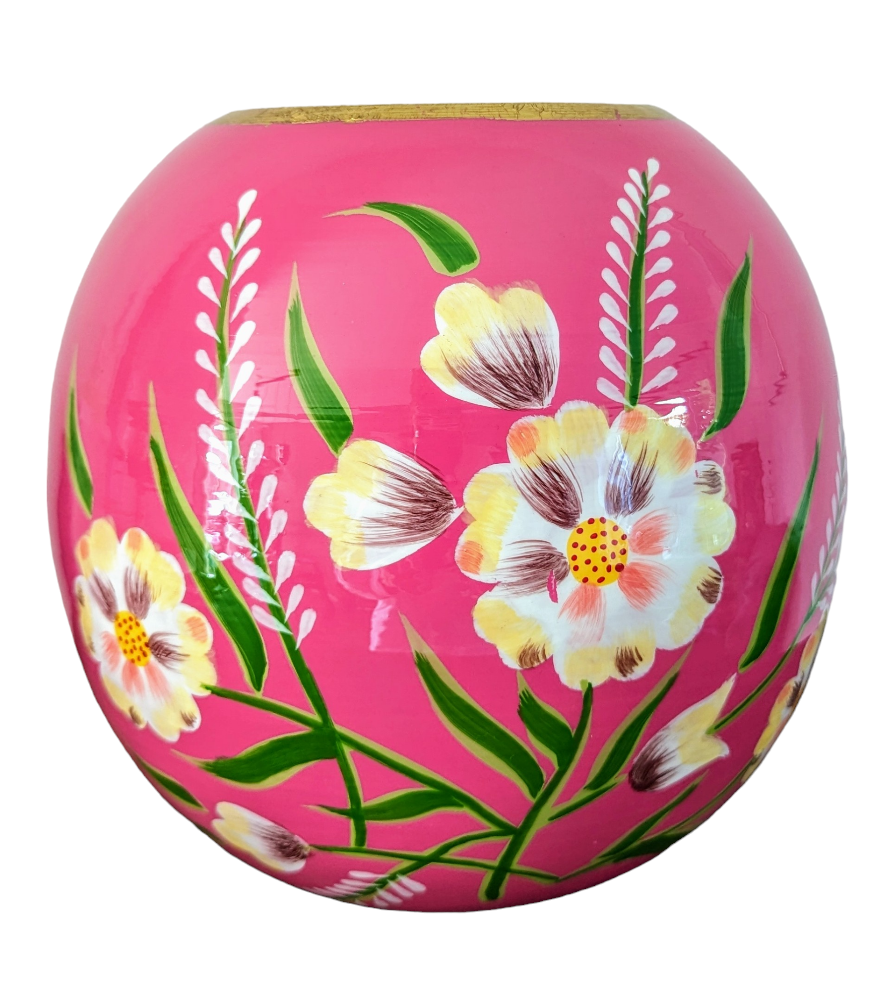 COLMORE by Diga, vaas FLOWERS ENAMEL, pink, 20x20x19cm