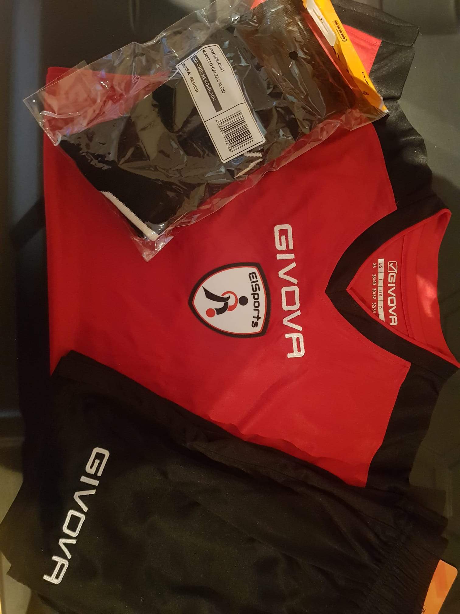 Player Pack of Tracksuit & New Red Black Kit