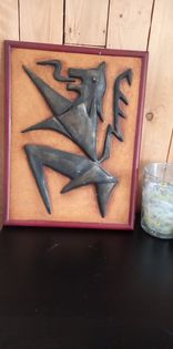 Vlaamse Leeuw hout 43cm x32cm