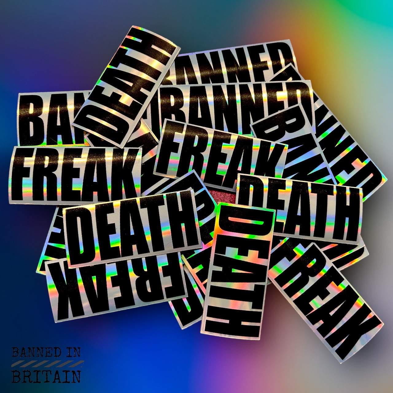Holographic Vinyl Word Stickers