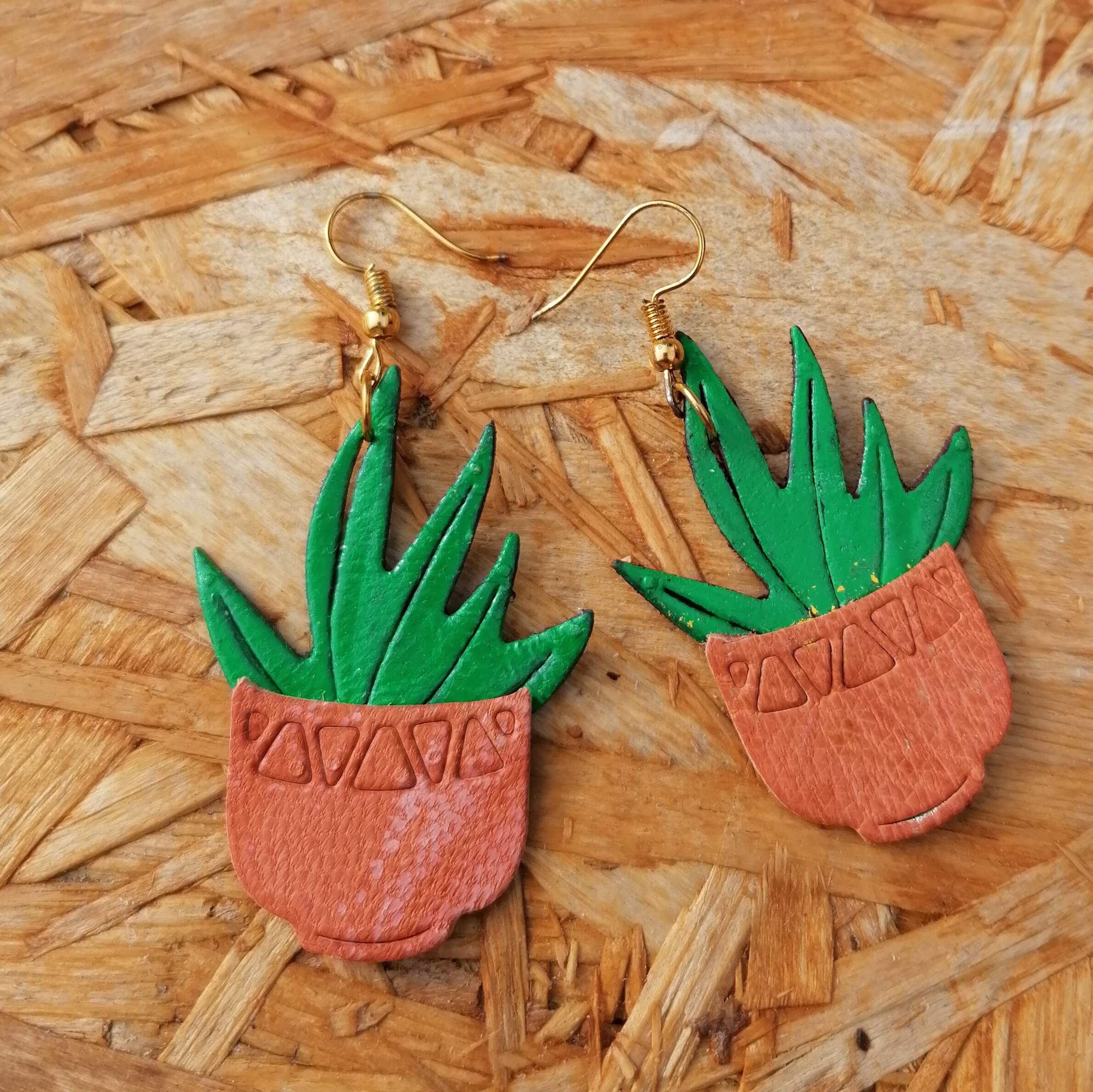 Spiky Plant Earrings