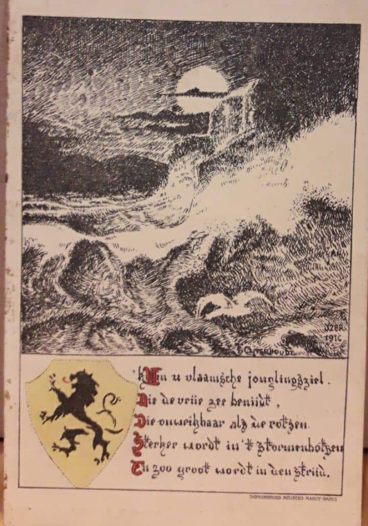 Propagandapostkaart Vlaanderen 1917 Ijzerfront / LN 62