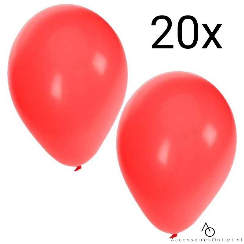 Rode ballonnen ca. 25CM - 20 Stuks Rood