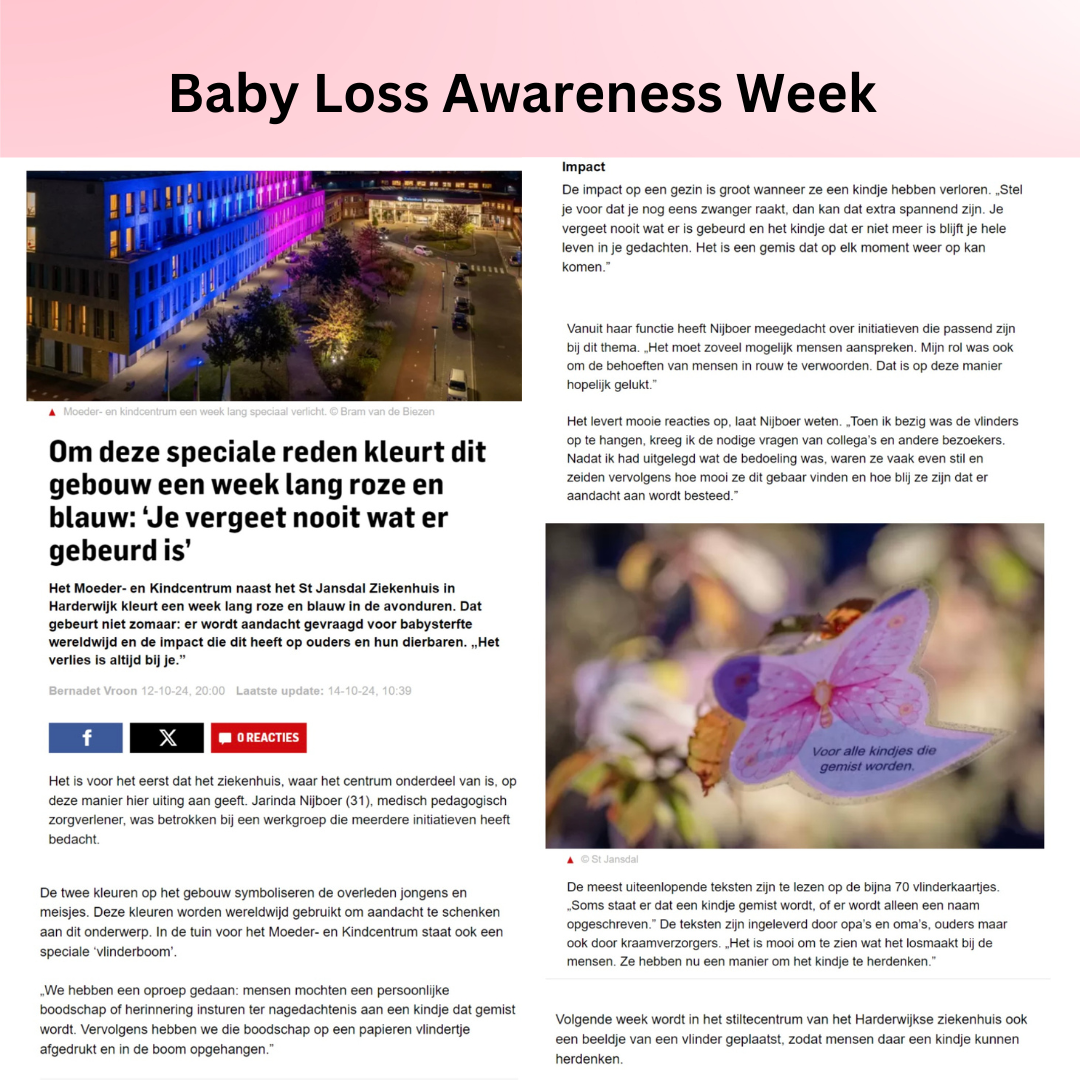 De Stentor - Baby Loss Awareness Week