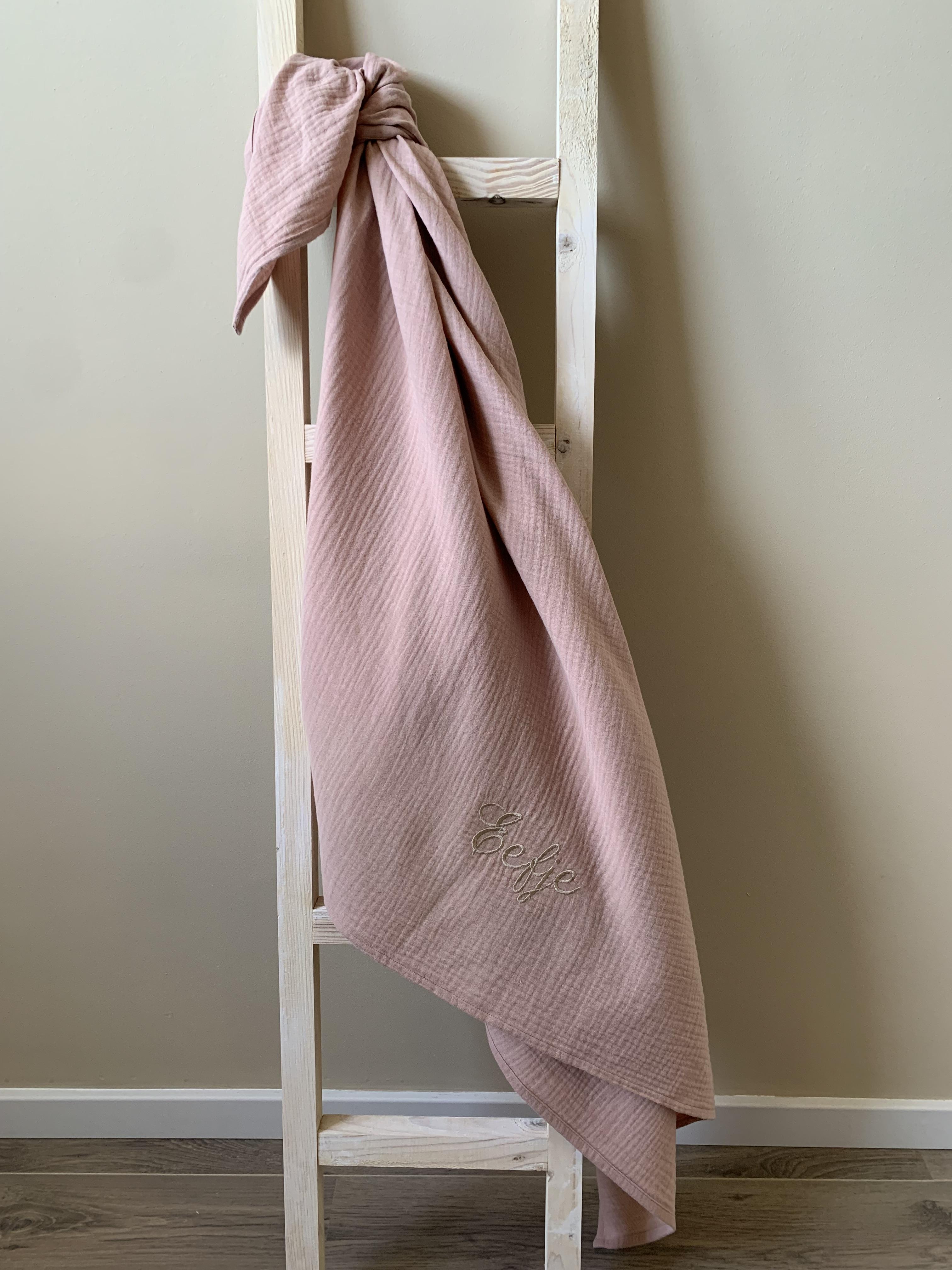 hydrofiele doek/swaddle licht oudroze