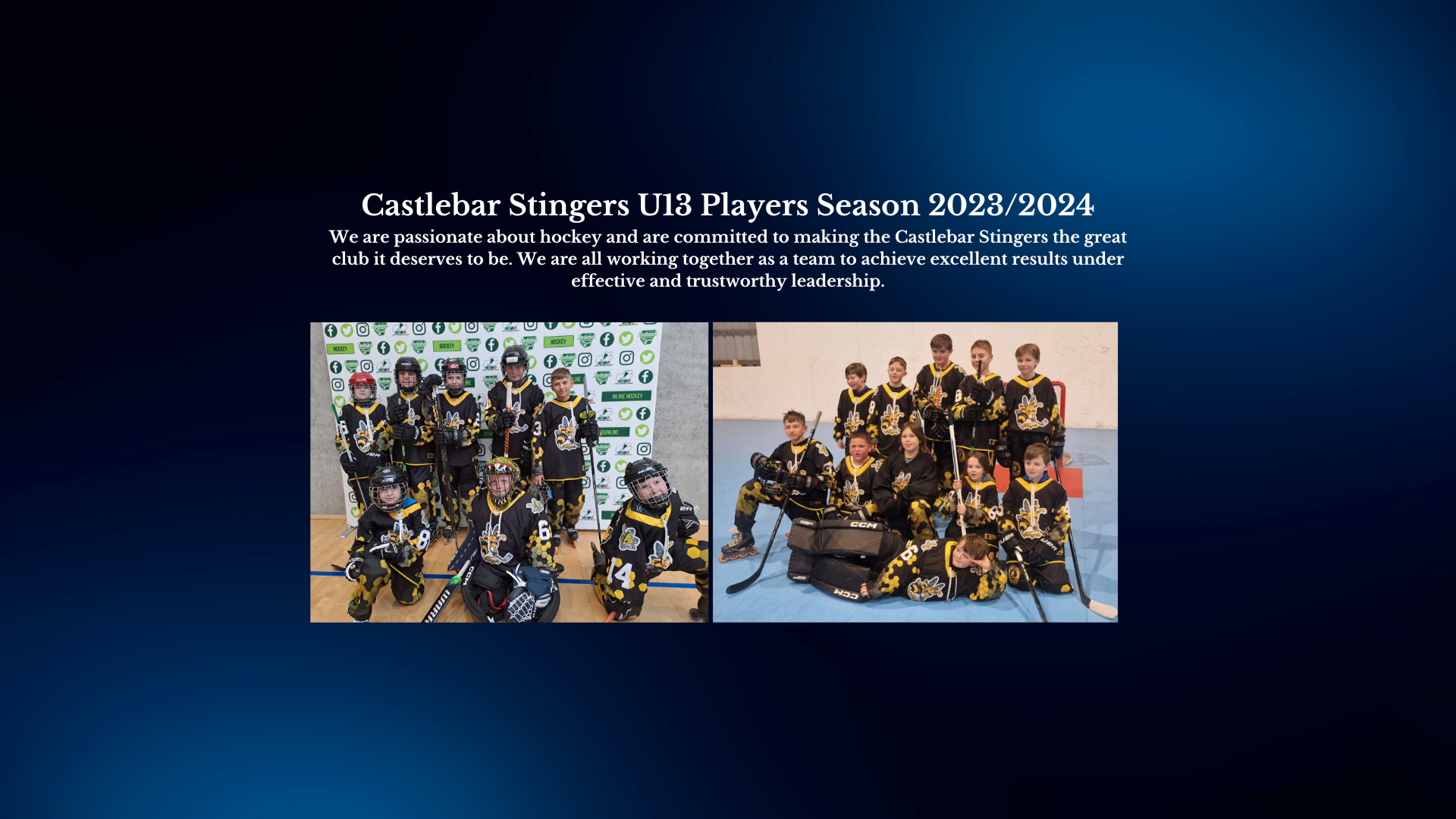 Castlebar Stingers U13 Inline Hockey Players