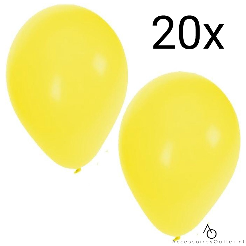 Gele ballonnen ca. 25CM - 20 Stuks - Ballon Geel