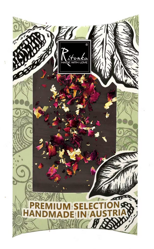 Ritonka Chocolade - Puur met goud en rozenblad