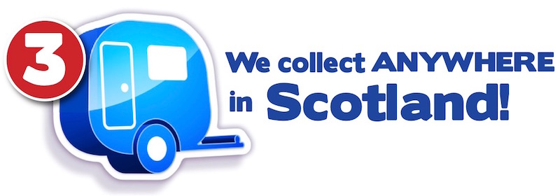 We collect your old caravan from anywhere in the Aberfeldy area
