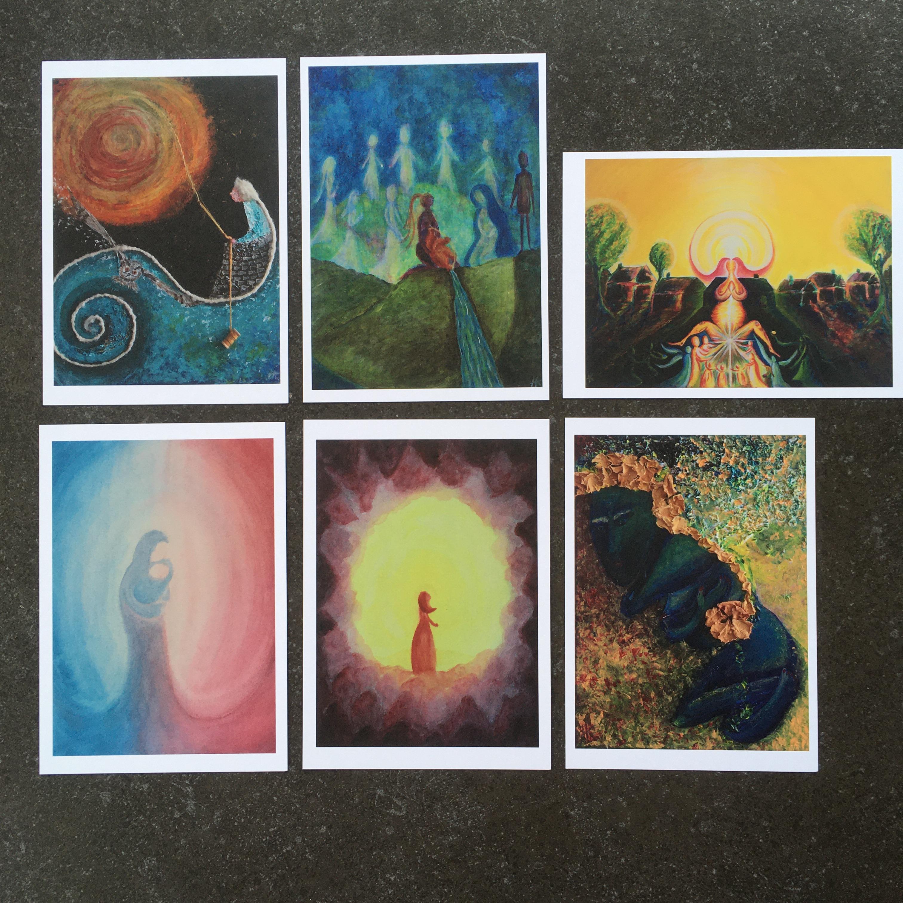 Spirit women - set van 6 kunstkaarten