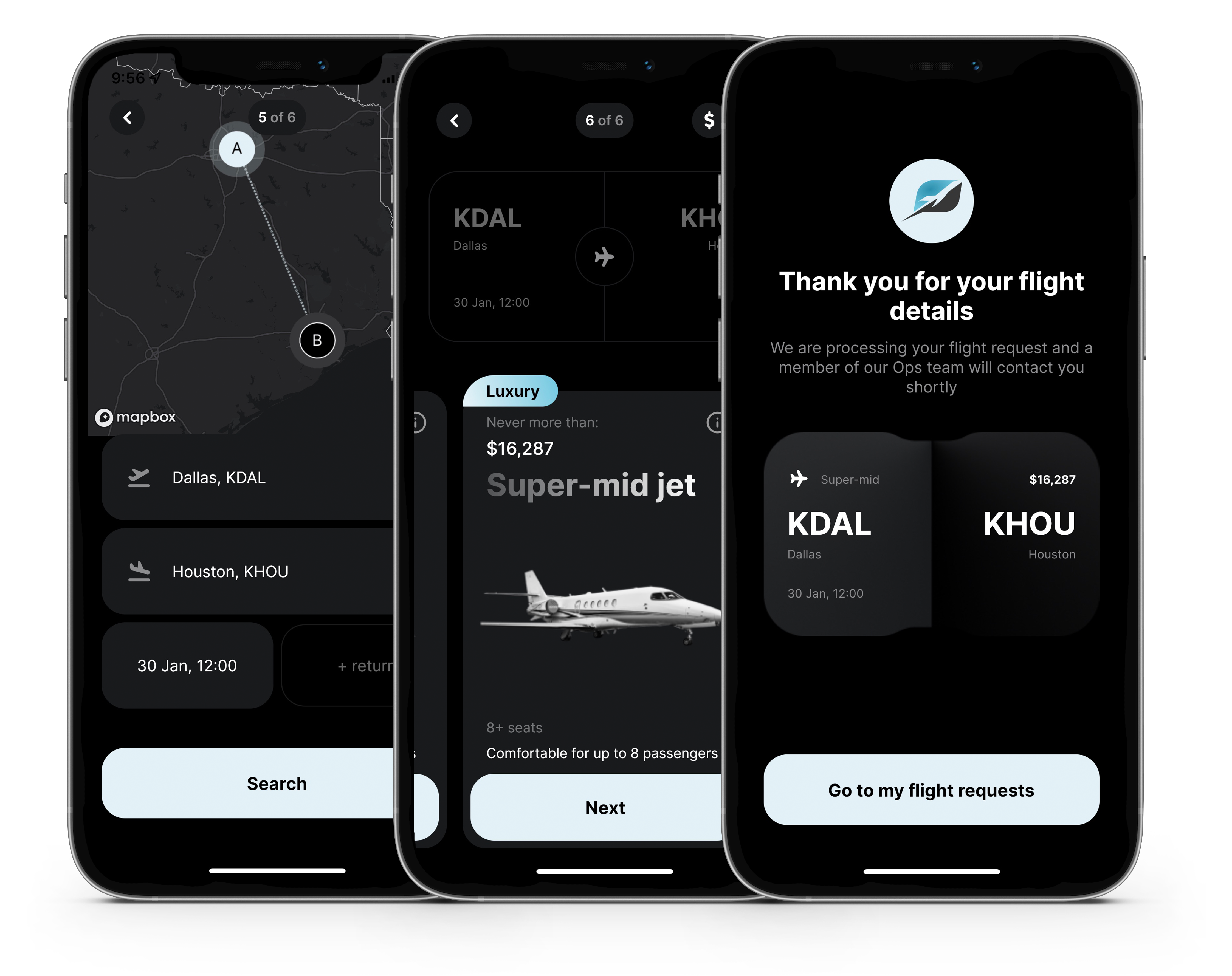 Instajet Jet Charter App - new version introduces the Personal Flight Manager