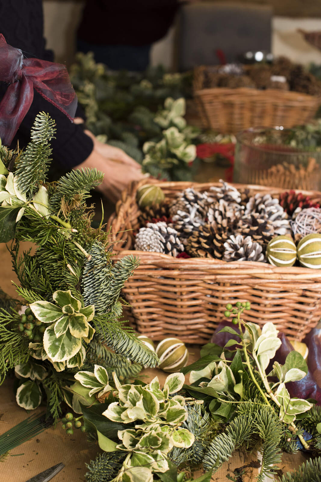 Luxury Christmas Wreath Workshop Friday November 22nd 2024 6-8pm at Ropetackle Arts Centre, Shoreham