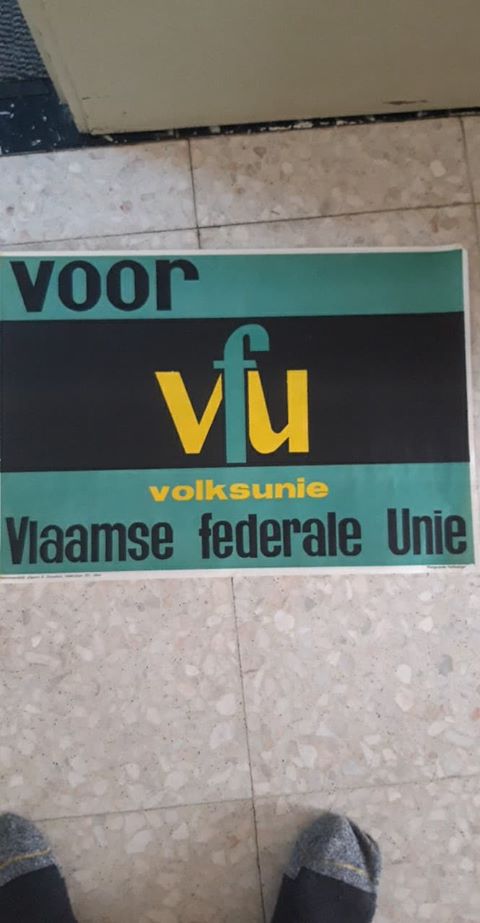 Affiche Volksunie: voor Vlaamse federale unie