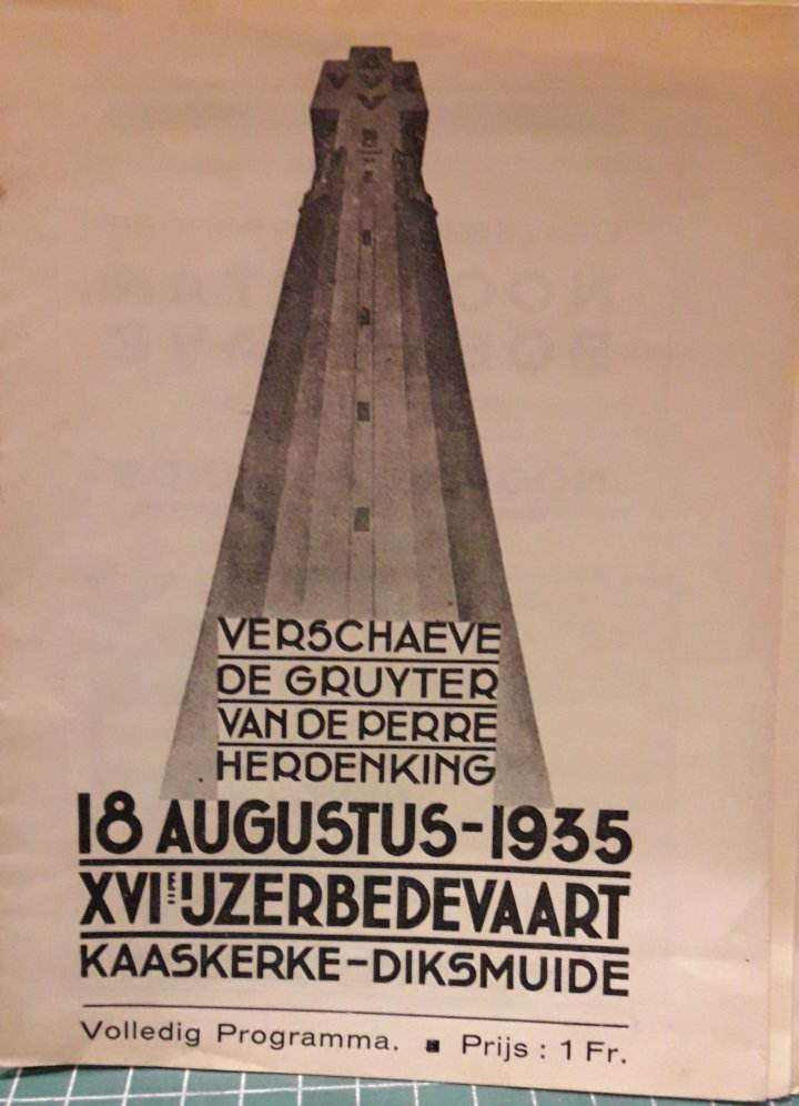 IJzerbedevaart Diksmuide - Programmaboekje 1935 / 16e IJzerbedevaart.