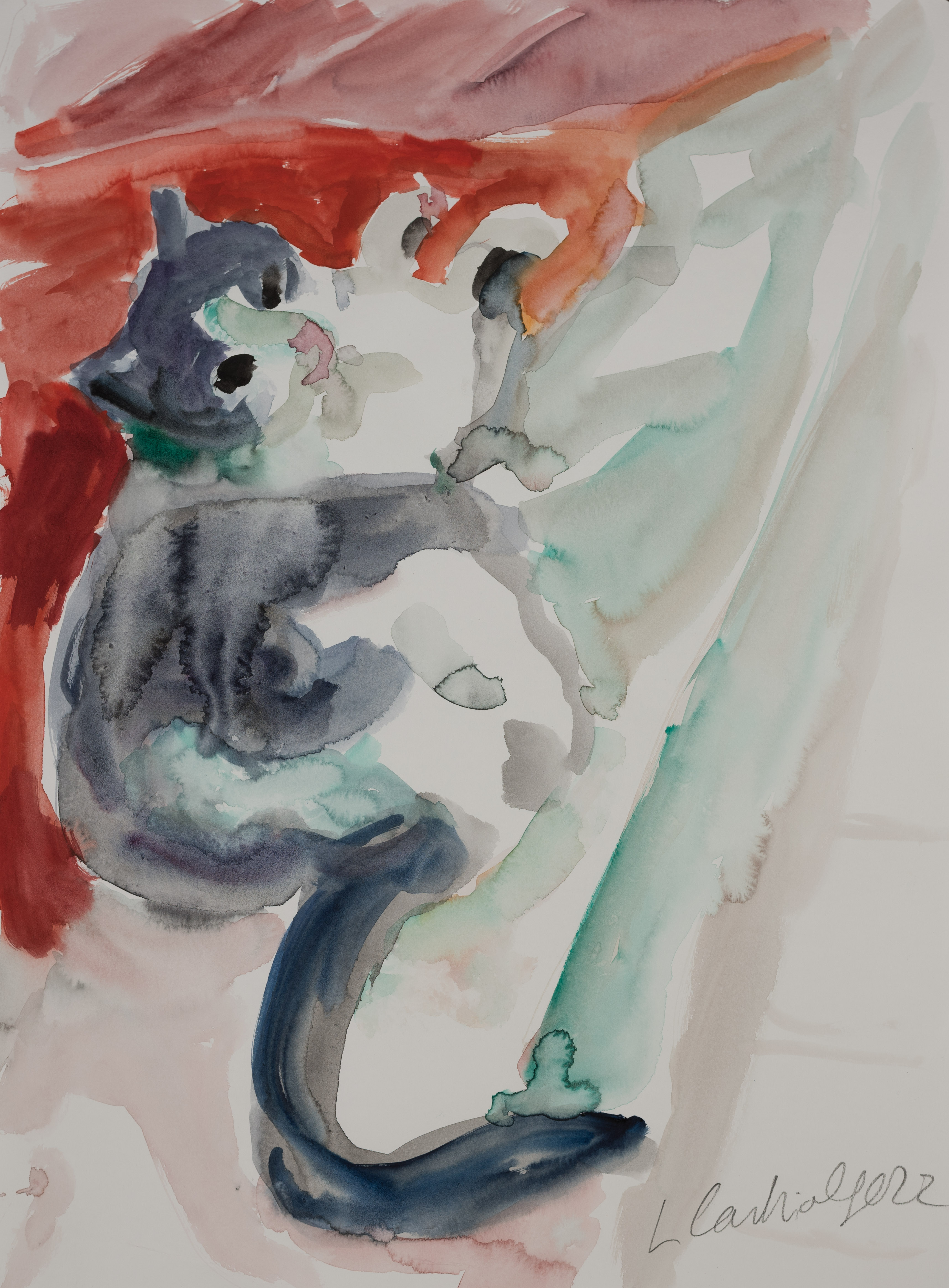 Water Colour: Cat Study (2022-315)