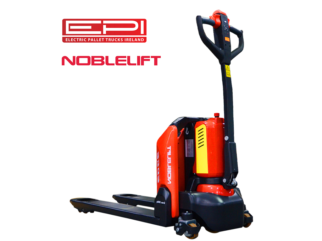 Electric pallet truck used for listing pallets