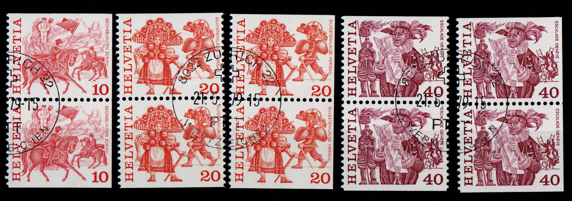 1979 Dauermarken aus Markenheftchen ET gest