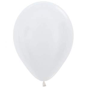 Latex ballonnen 100 stuks parelmoer wit
