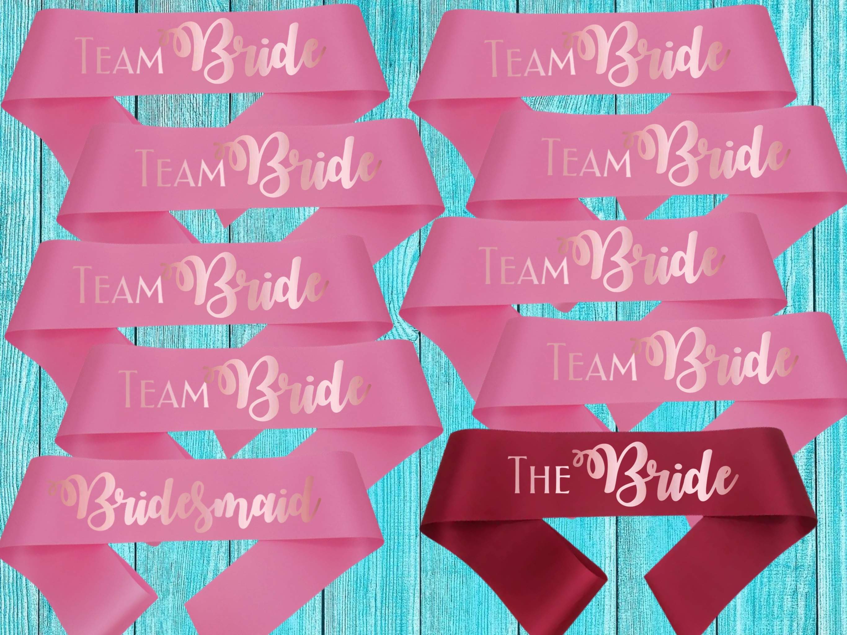 Personalised Satin Sashes (Pack of 10)