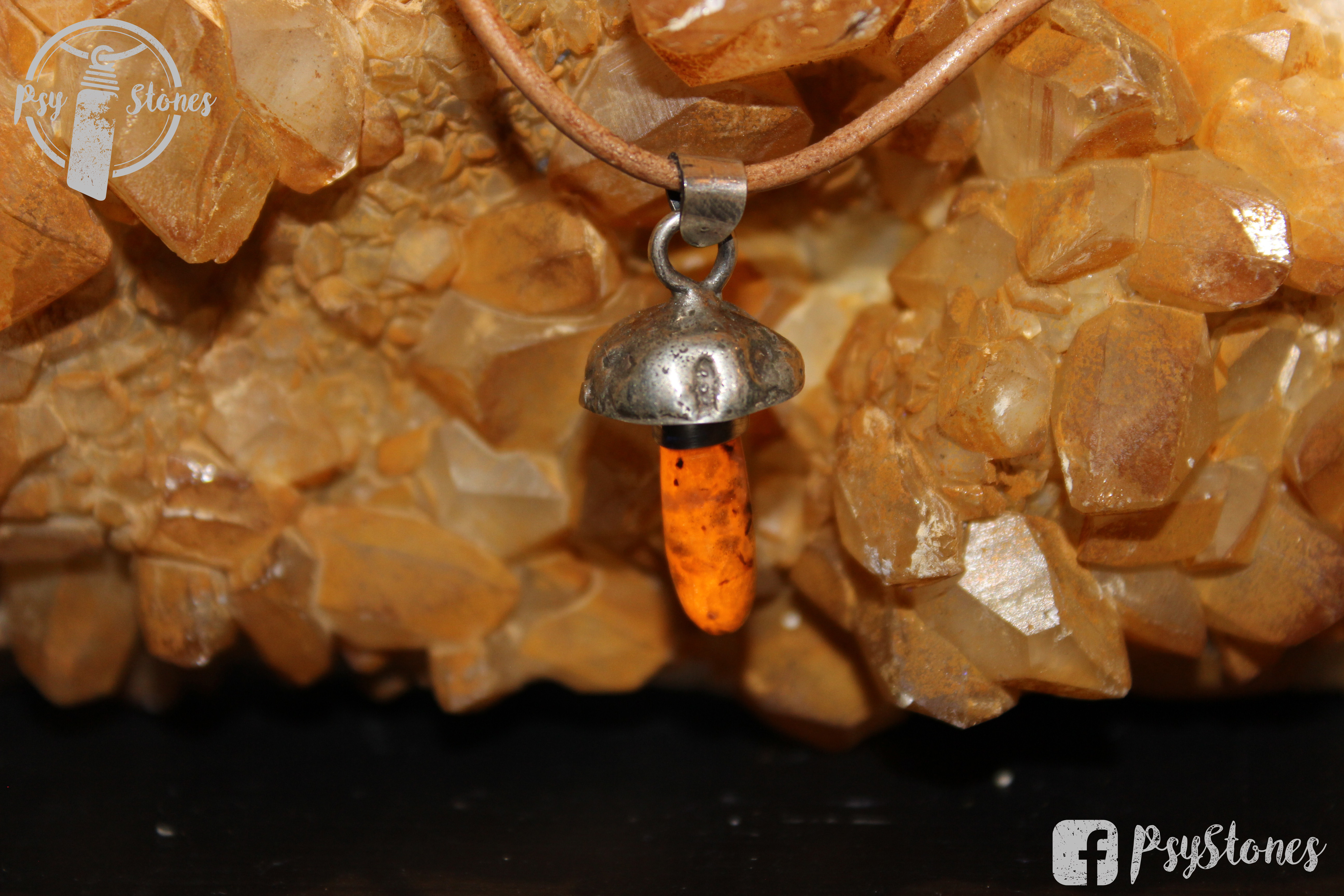 Fluorescent Mushroom with Sodalite stem - SO004