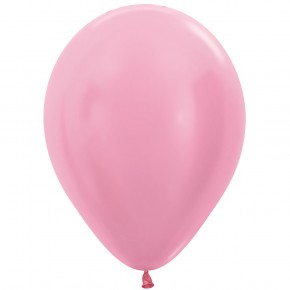 Ballon los per stuk parelmoer roze