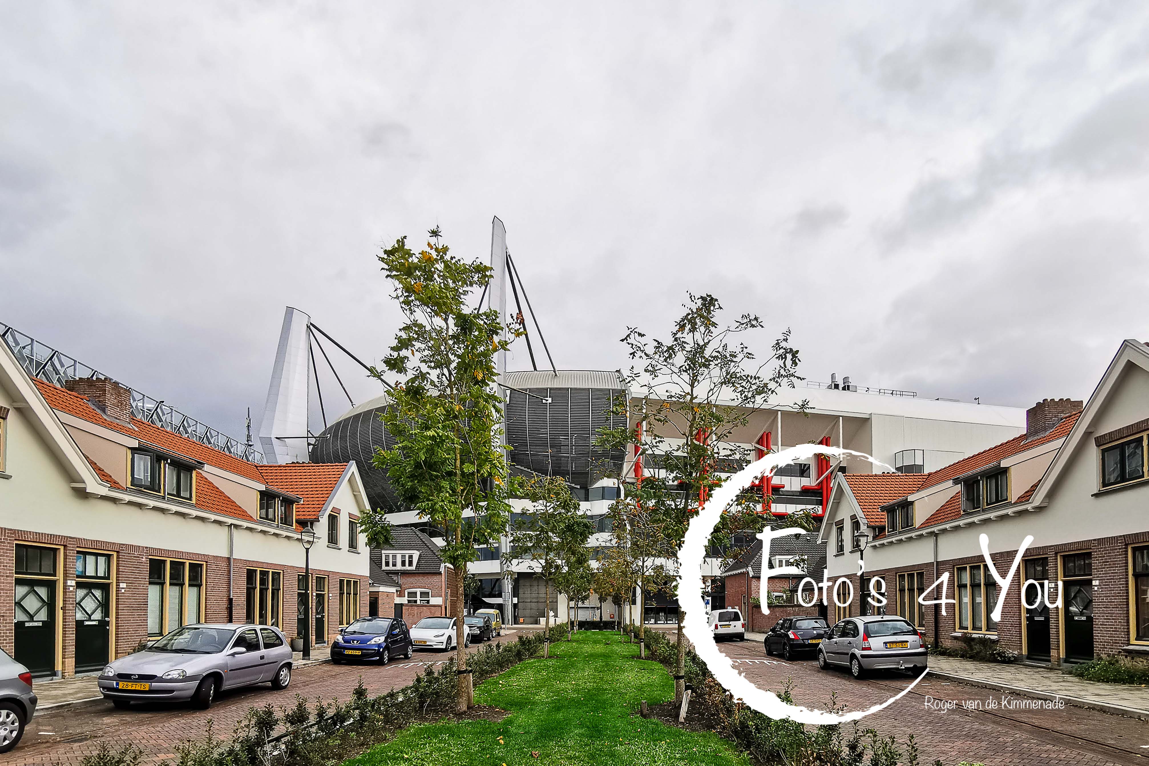 PSV Stadion uitzicht vanuit straatje